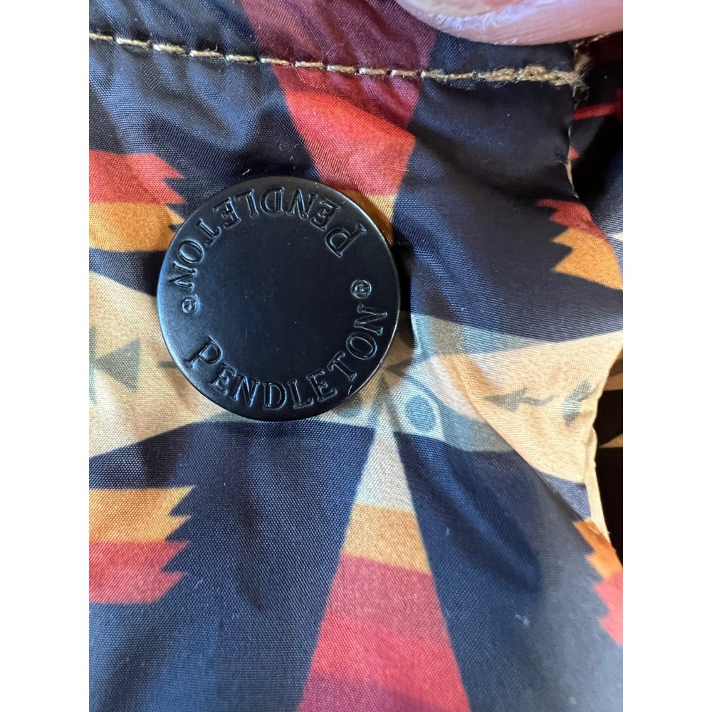 Pendleton Puffer Vest Womens XL Aztec Black Tan Duck Down Reversible NWOT* - Picture 9 of 13